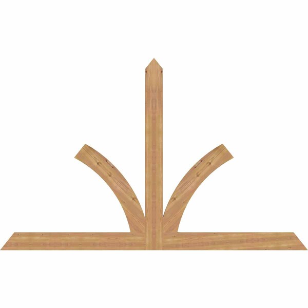 Ekena Millwork Richland Timber Gable Bracket, Western Red Cedar, 96"W x 60"H x 1 1/2"D x 5 1/2"F, 15/12 Pitch GBW096X60X0206RIC00SWR - main